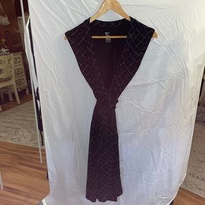 Black Gap wrap dress with multi- colored checks